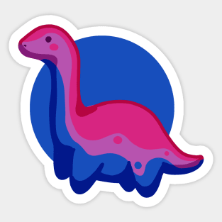 Bisexual Long Neck Dino Dinosaur Sticker